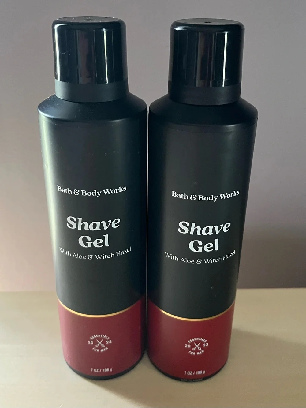 Two Men’s Bath & Body Works Shave Gels 7 oz. Each New